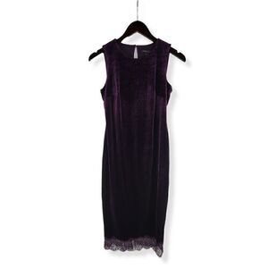 A Pea In The Pod Purple Velvet Maternity Dress Small